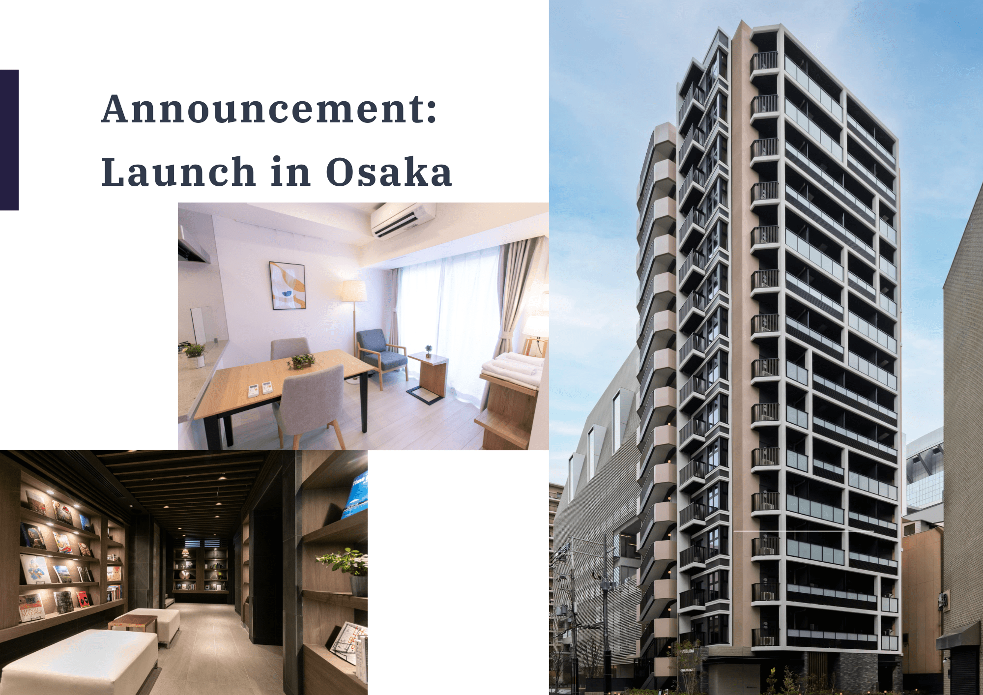 【Announcement: Launch in Osaka】 Hmlet Expands to Osaka with 3 New Properties!